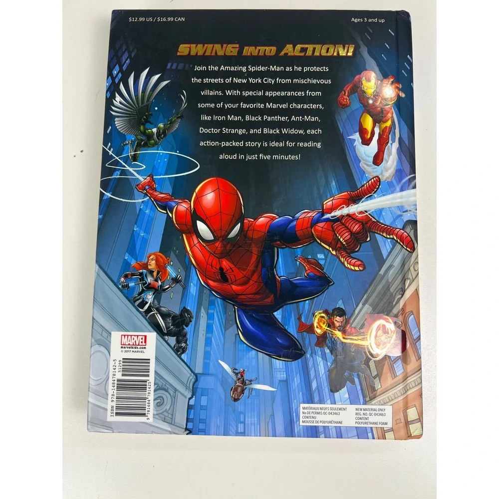 Marvel Spider Man 5 Minute Stories Childrens Book Hardcover Age 3+‎
